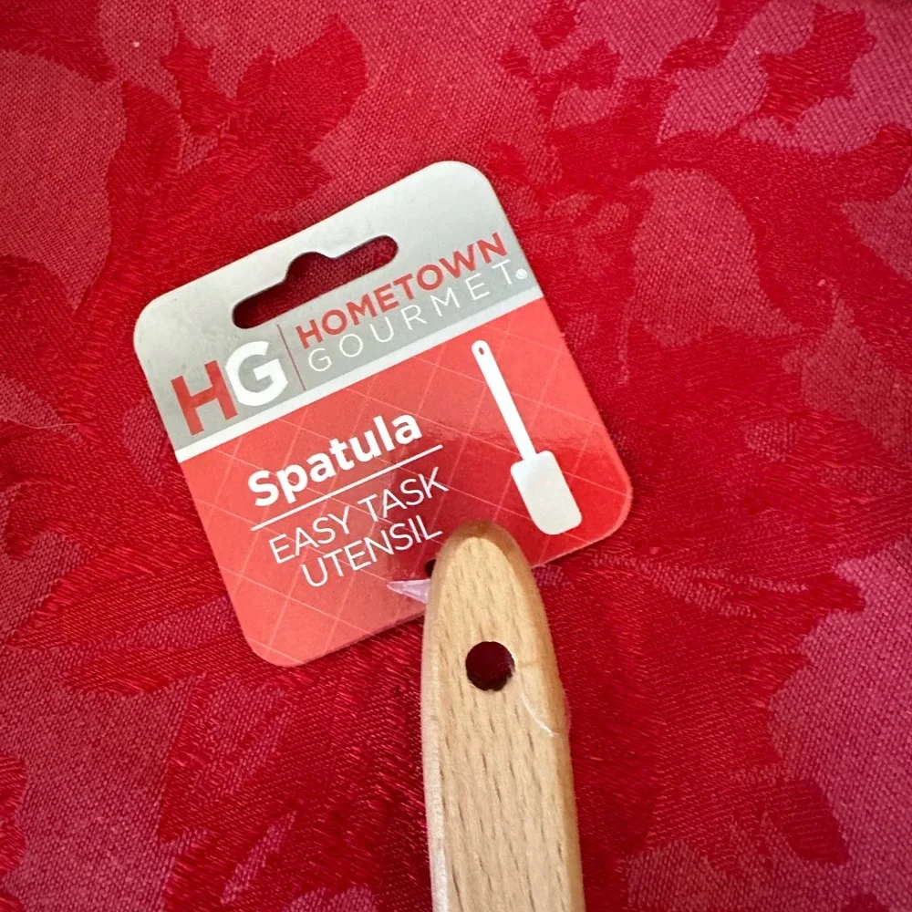 ☀️ 3/$10 Gingerbread Man durable silicone wood handle spatula (see description)